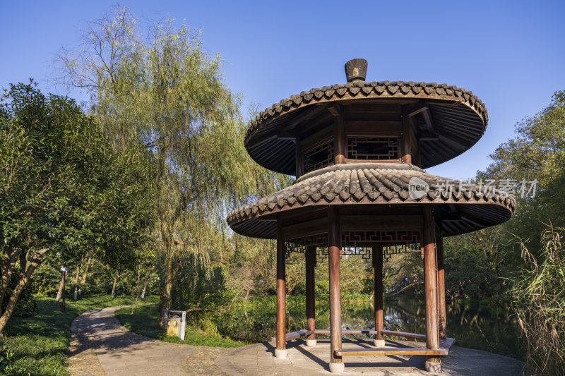 杭州西湖茅家埠江南水乡风景