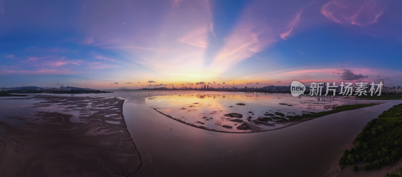 深圳湾公园日落晚霞