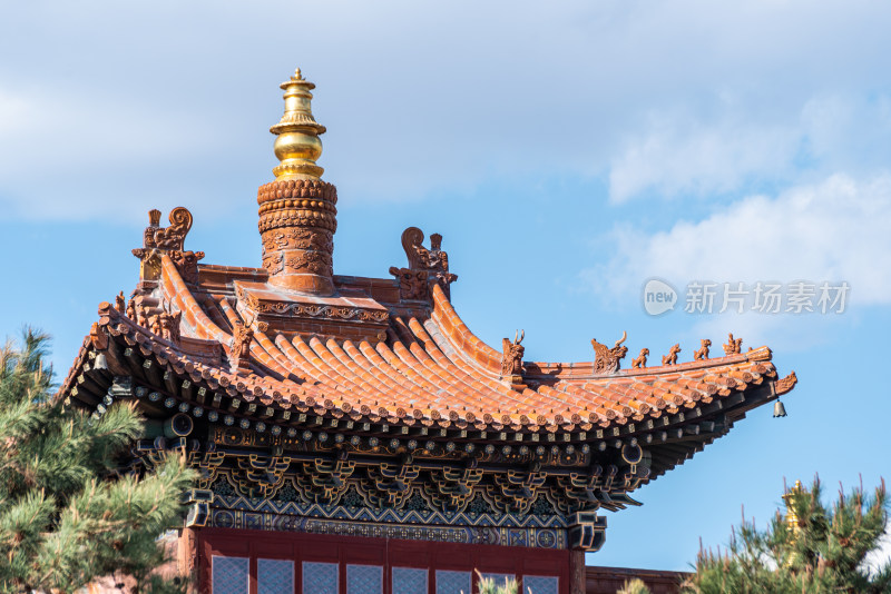 古建筑屋顶细节 山西大同法华寺