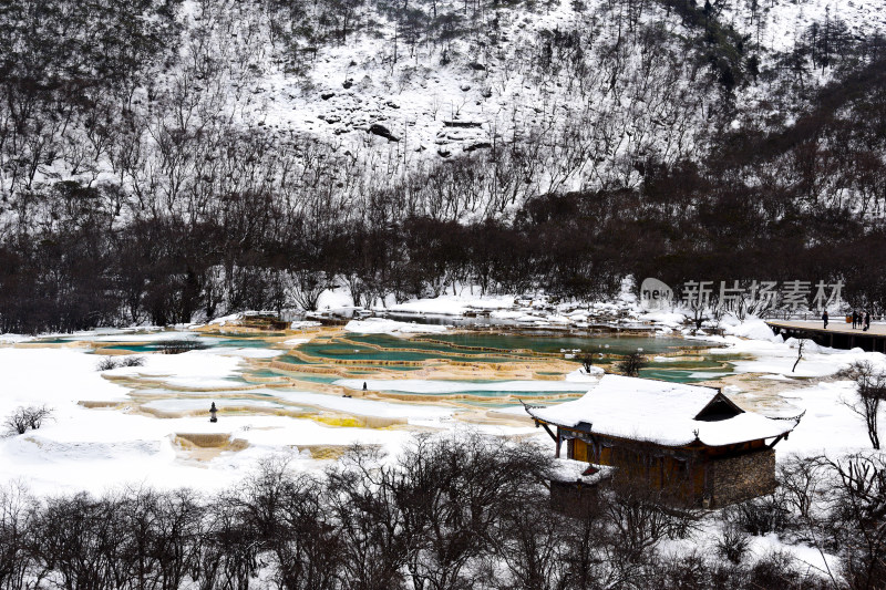 四川黄龙景区的冬天