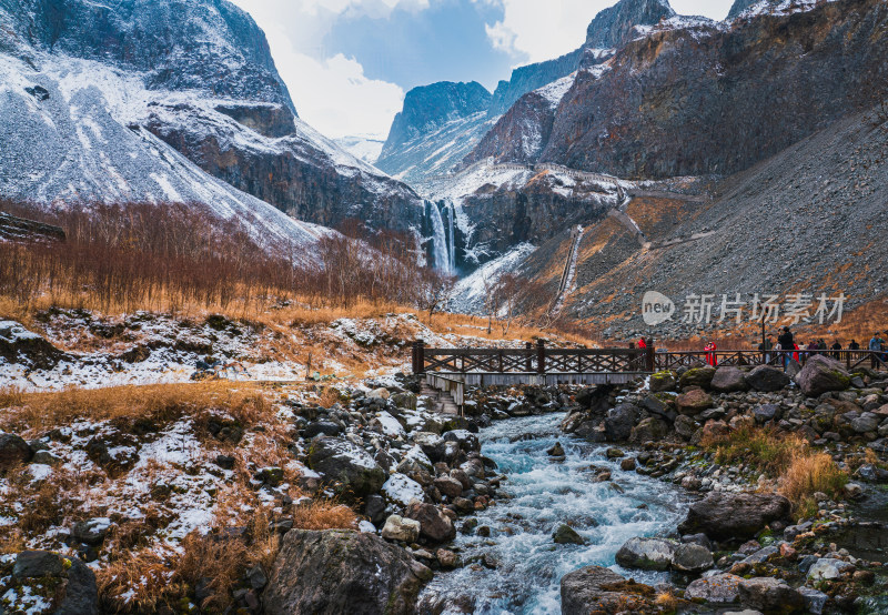 中国吉林长白山天池瀑布