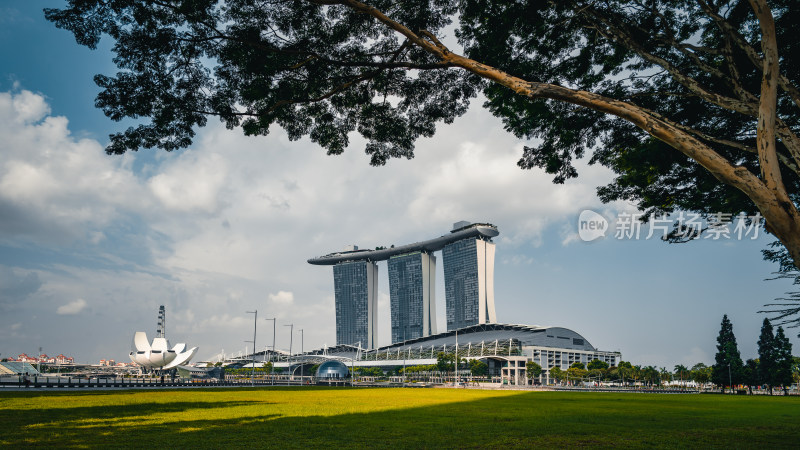 新加坡金沙酒店城市风光cbd