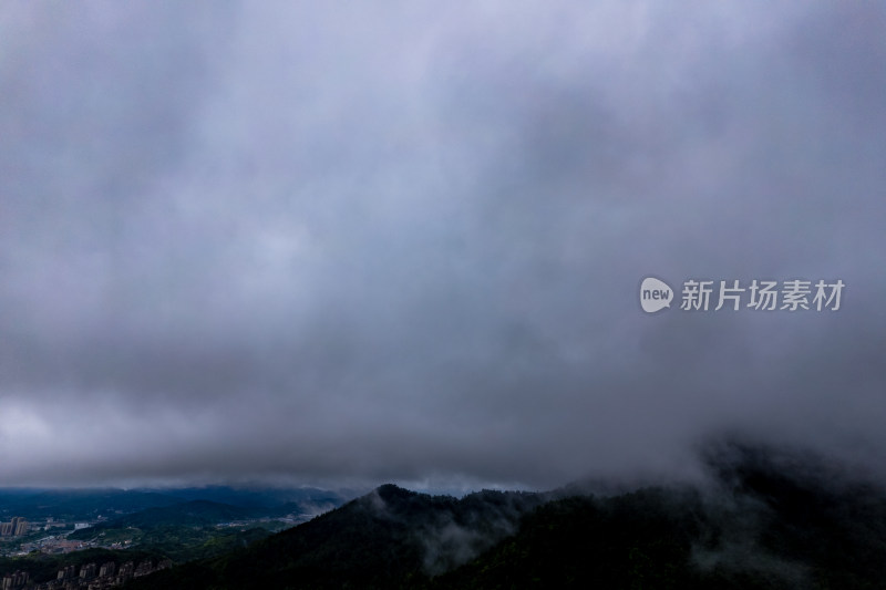 湖南怀化暴雨来了航拍摄影图