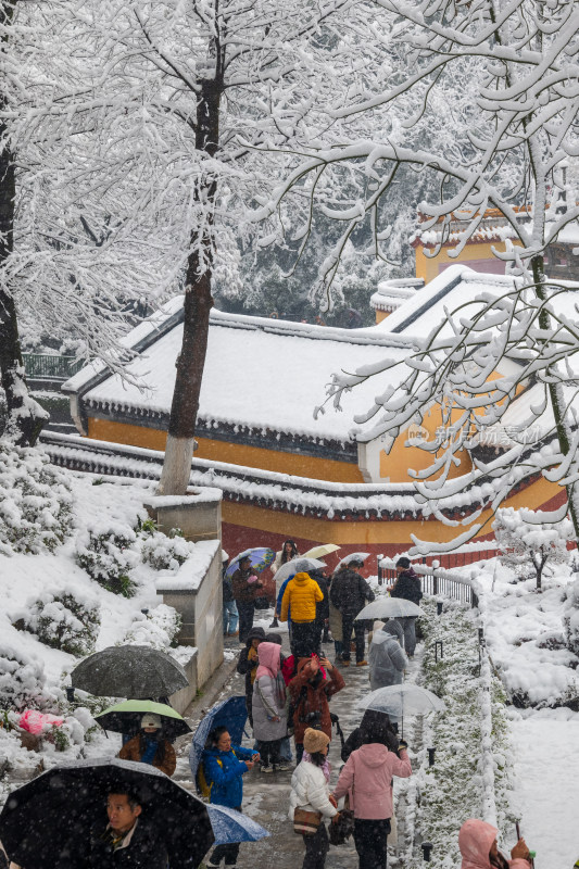 长沙岳麓书院雪景