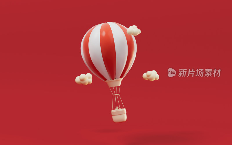 创意热气球3D渲染