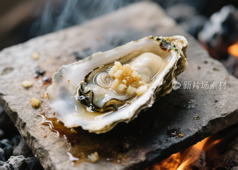 生蚝烤生蚝清蒸生蚝海鲜餐饮美食