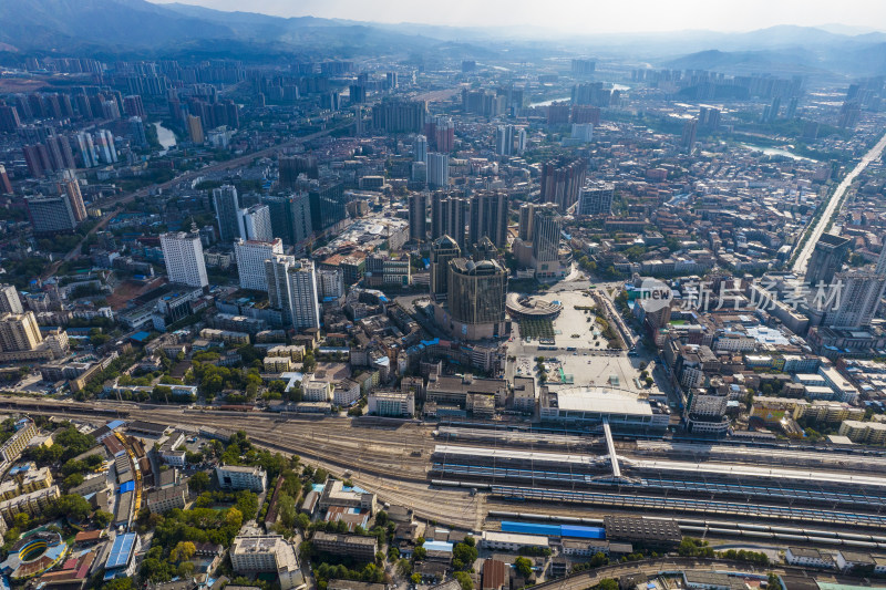 湖南湘西怀化城市建设航拍