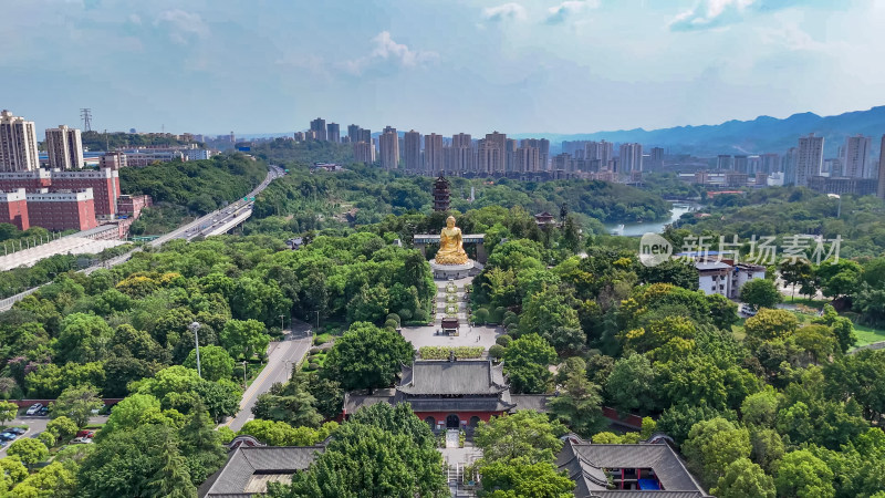 重庆华岩旅游风景区华岩寺航拍图