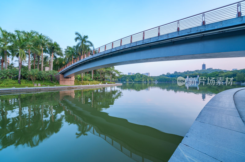 佛山千灯湖公园城市桥梁建筑