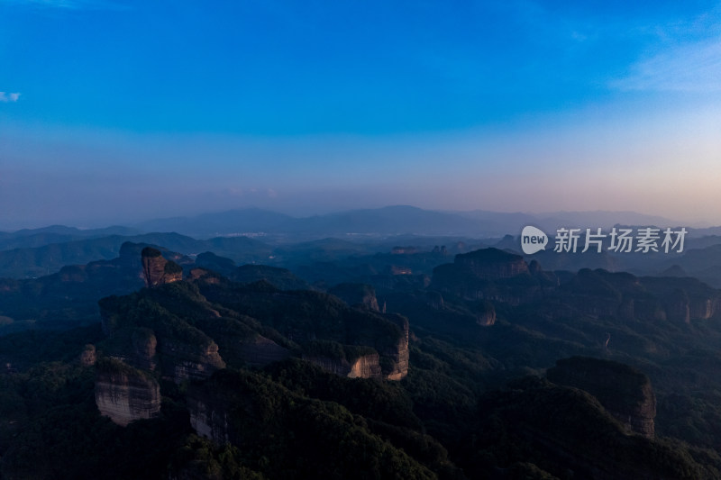 广东韶关丹霞山风景区航拍摄影图