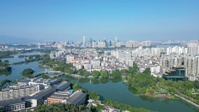 航拍惠州大景惠州城市建设