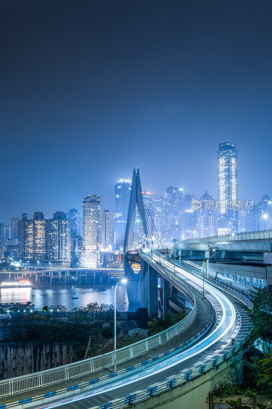 重庆千厮门大桥城市夜景