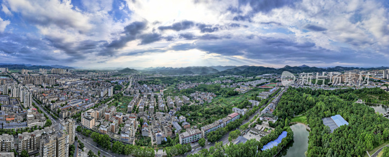 江西瑞昌城市全景图航拍