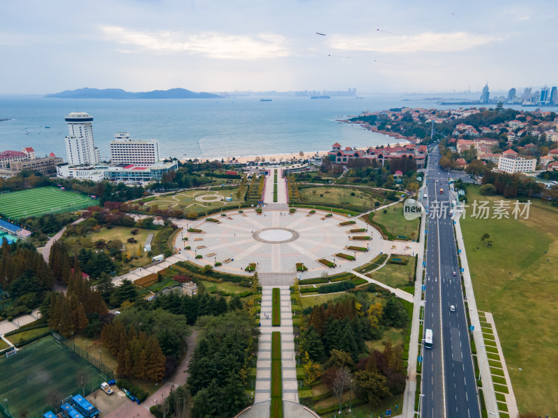 山东青岛城市风光航拍