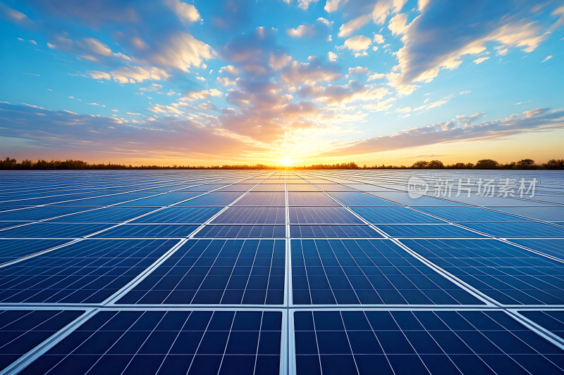 绿色能源光伏科技天空