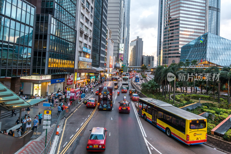 香港中环街道交通