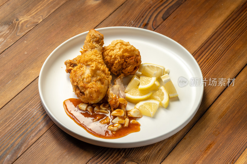 香酥油炸鸡大腿过程及配料