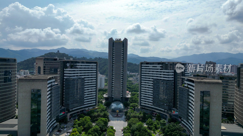 航拍福建龙岩太古广场