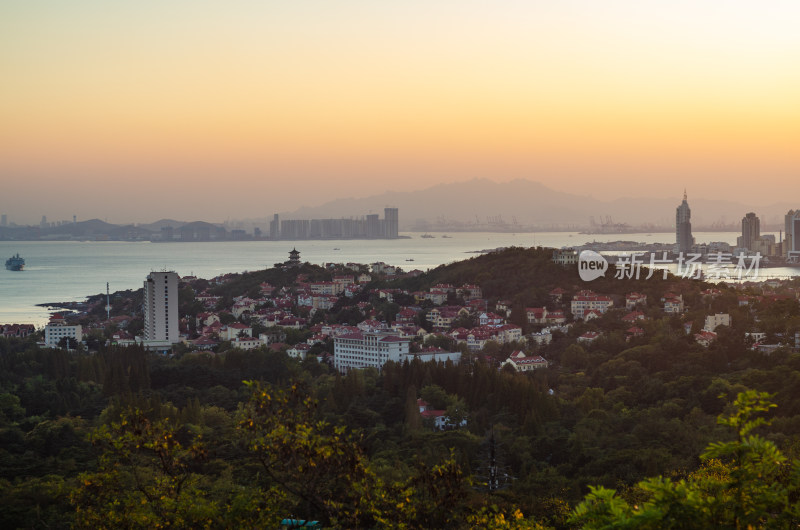 山东青岛太平山夕阳