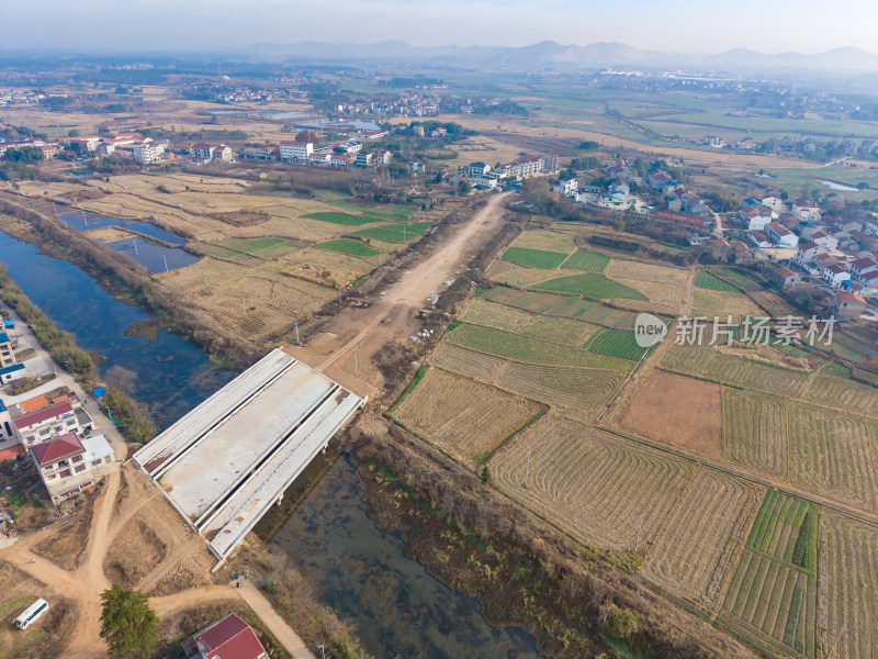 乡村田园航拍全景