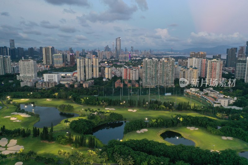 深圳南山名商高尔夫球会俯瞰航拍