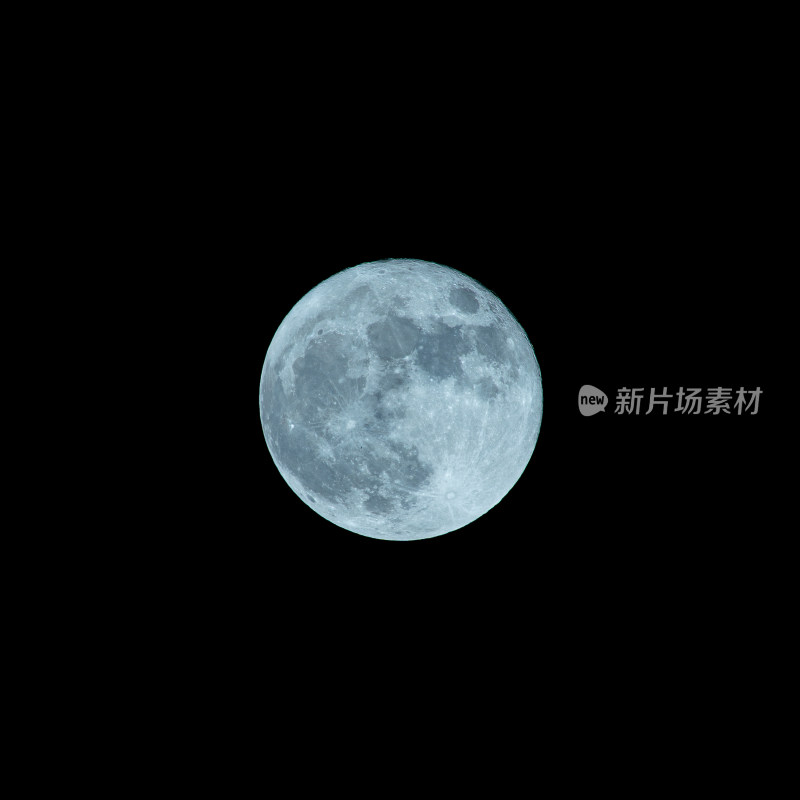 夜空中月亮的特写镜头