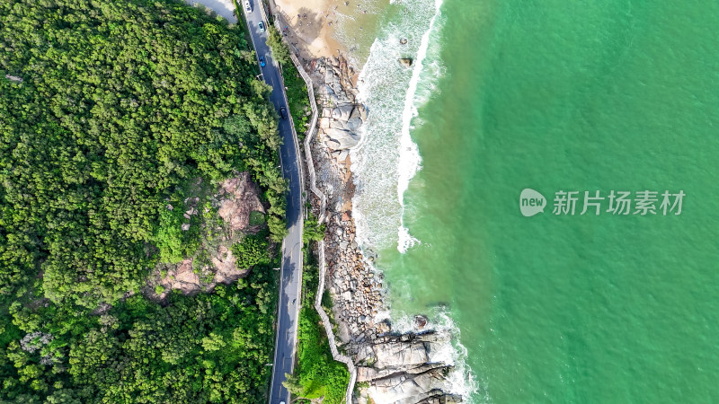 航拍海边最美海上公路