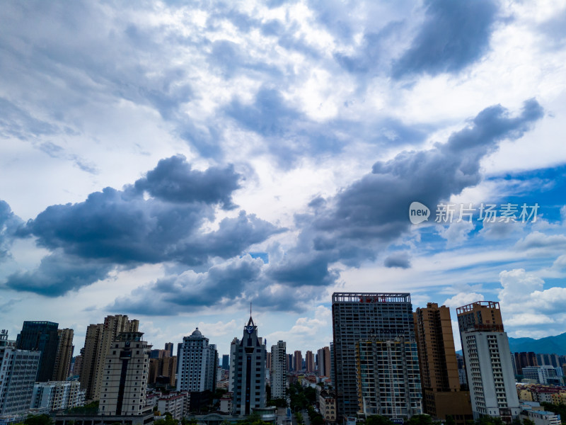 广西贵港市政府周边建筑航拍图