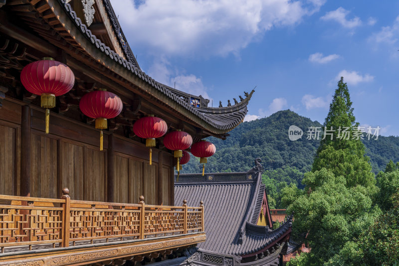 杭州飞来峰景区上天竺法喜禅寺古建筑