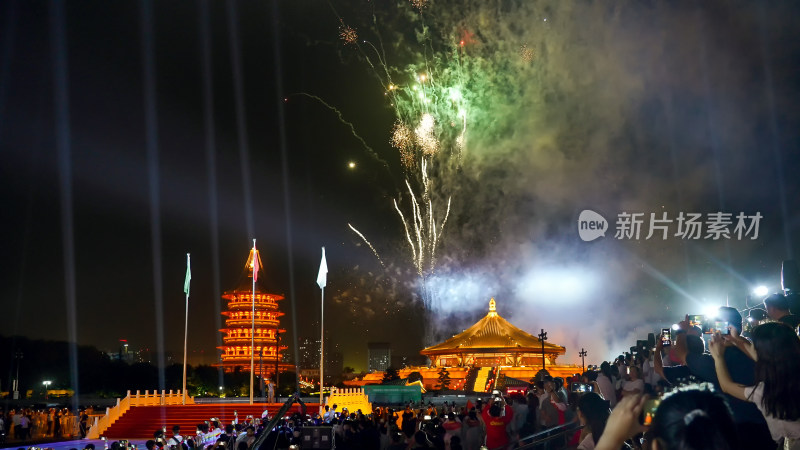 洛阳隋唐遗址城烟花庆祝