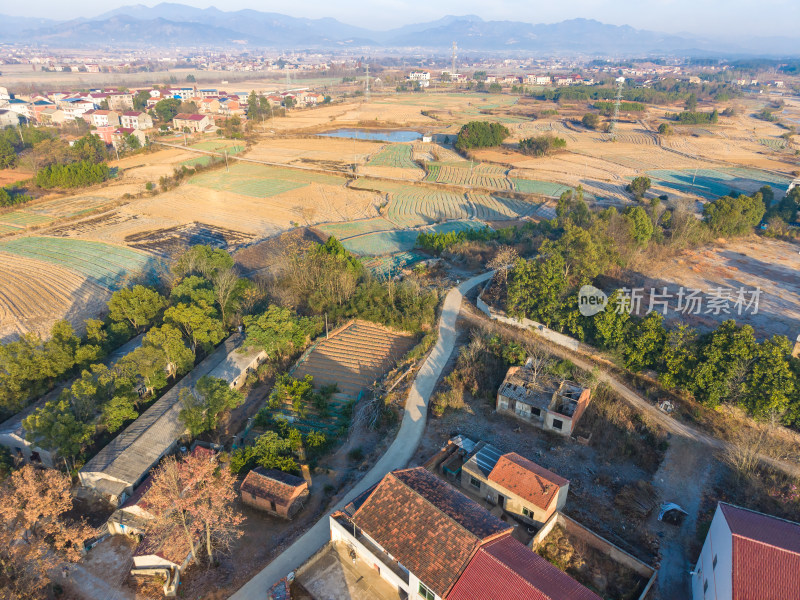 乡村田园航拍全景