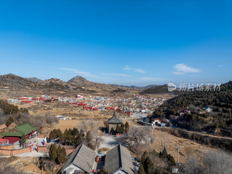 航拍河南安阳修定寺塔风光