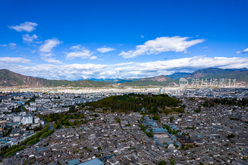 世界文化遗产云南丽江古城5a景区航拍