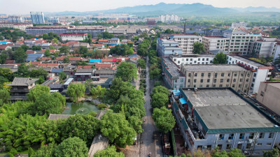 山东青州城市风光青州古城航拍