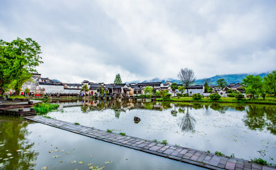 安徽黄山呈坎古村落风光