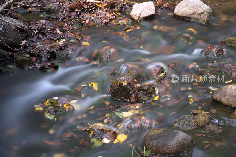 中国北方神堂峪景点慢门拍摄水流