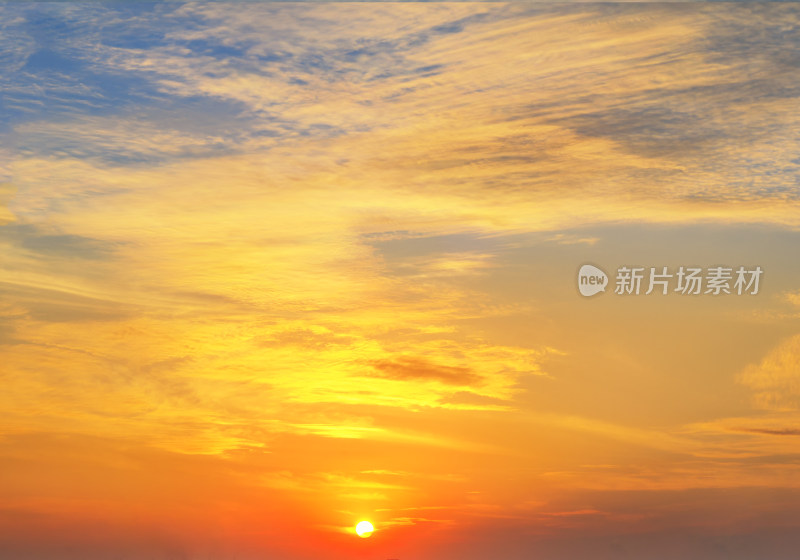 夕阳晚霞天空素材背景图