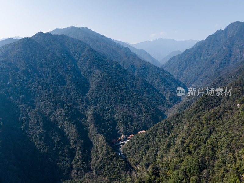 航拍贵州铜仁梵净山景区