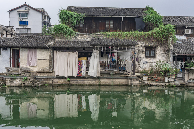 绍兴仓桥直街江南水乡风景