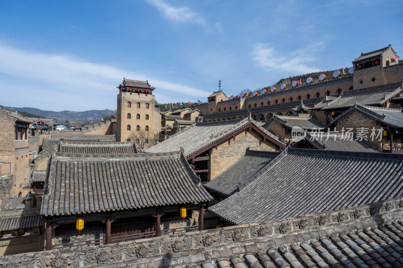 冬季白天山西晋城皇城相府景区古城风光