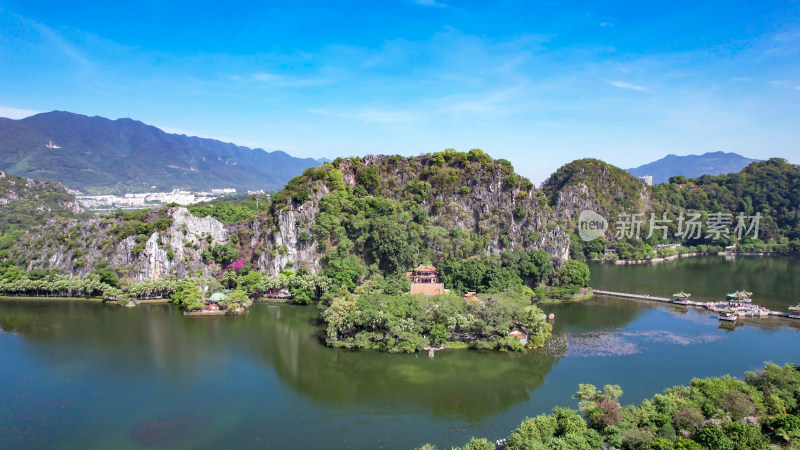 广东肇庆七星山5A景区星湖航拍