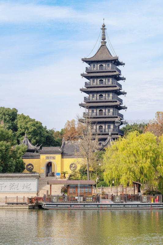 嘉兴南湖旅游区-伍相祠与壕股塔