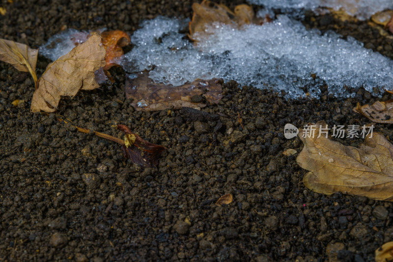 春天大地积雪融化