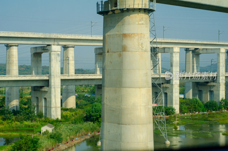 安徽郊外的高铁桥梁