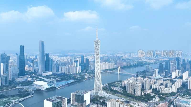 广州航拍广州塔城市地标建筑风光广东宣传片