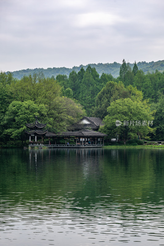 杭州西湖浴鹄湾山水景观