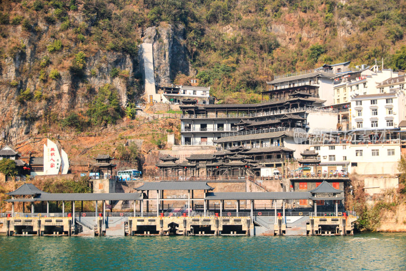 湖北宜昌三峡人家景区长江西陵峡灯影峡江域