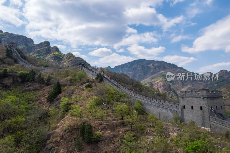 天津蓟州黄崖关长城旅游景区自然风光航拍