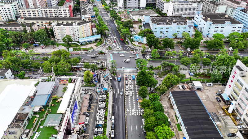 广东深圳城市交通航拍图