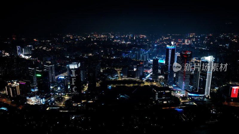 福州闽江北岸中央商务区照片福州cbd夜景